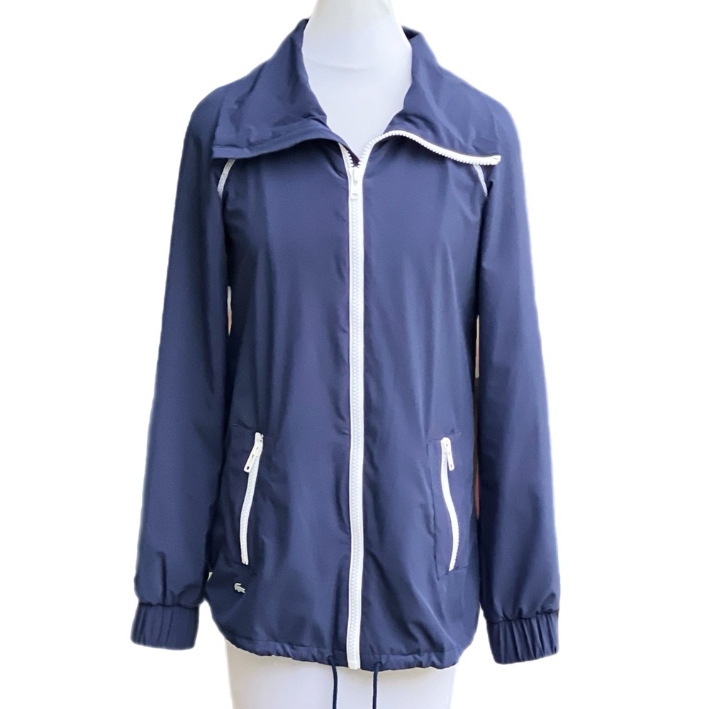 Lacoste Sport Navy Blue White Jacket New Size 32 FC 8103